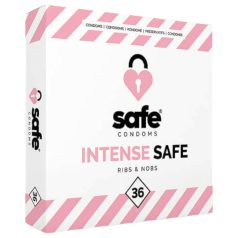 SAFE Intense Safe - Rillet og Prikket Kondom (36 stk)