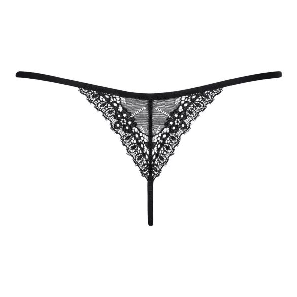 Obsessive Intensa - stroppet blonde tanga (svart) - L/XL