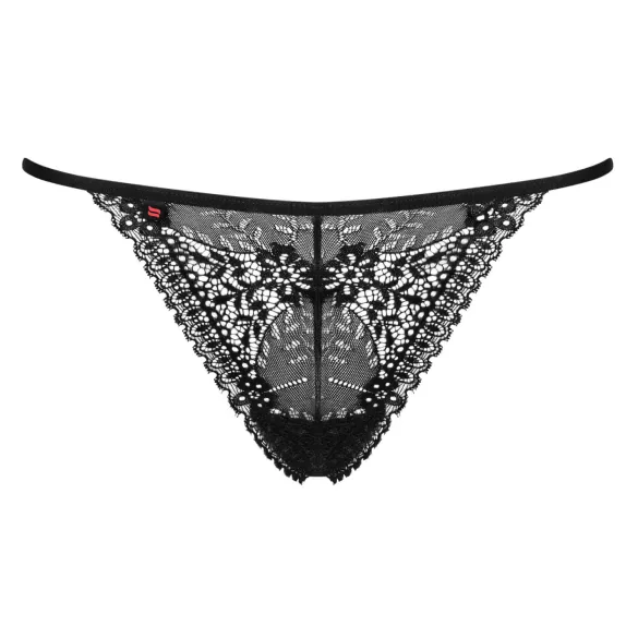 Obsessive Intensa - stroppet blonde tanga (svart) - L/XL