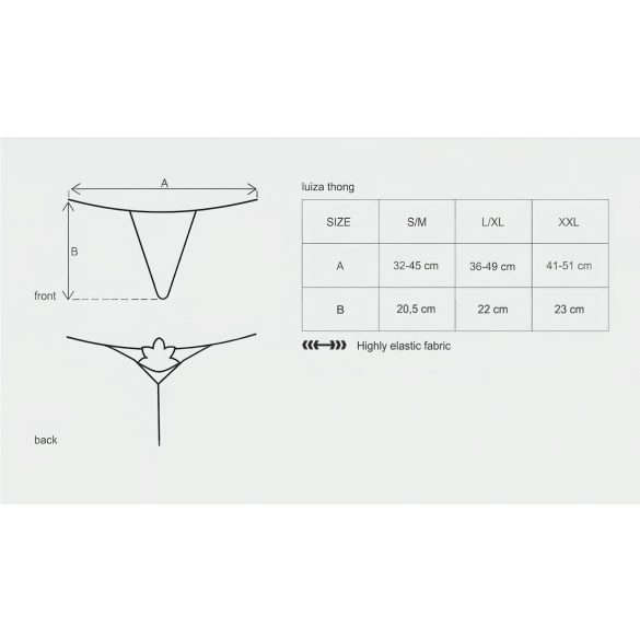 Obsessive Luiza - tulipantanga (hvit) - L/XL