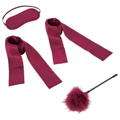 S&M - Nybegynner Satin Binding Sett (Rød) - 4-delt S&M - Nybegynner Satin Binding Sett (Rød) - 4-delt