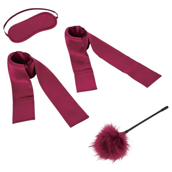 S&M - Nybegynner Satin Binding Sett (Rød) - 4-delt