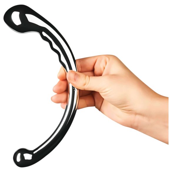 Le Wand - tosidig sexleketøy i rustfritt stål (sølv)