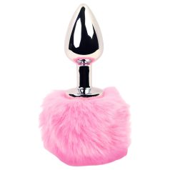FEELZTOYS - metall analplugg med kaninhale (sølv-rosa) FEELZTOYS - metall analplugg med kaninhale (sølv-rosa)