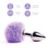 FEELZTOYS - metall analkule med kaninhale (sølv-lilla)