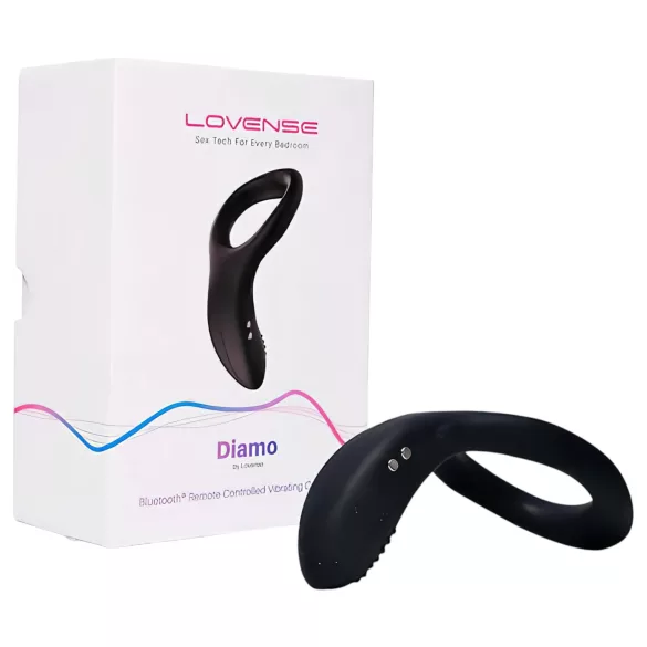 Lovense Diamo - App-styrt vibrerende penisring for menn (svart)