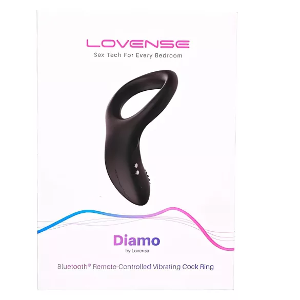 Lovense Diamo - App-styrt vibrerende penisring for menn (svart)