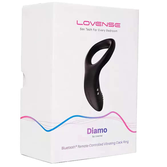Lovense Diamo - App-styrt vibrerende penisring for menn (svart)