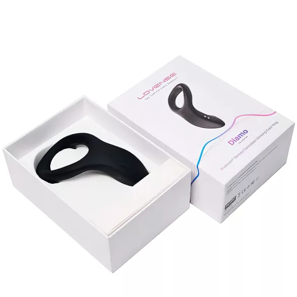 Lovense Diamo - App-styrt vibrerende penisring for menn (svart)