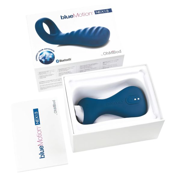 OHMIBOD Bluemotion Nex 3 - smart, vibrerende penisring (blå)