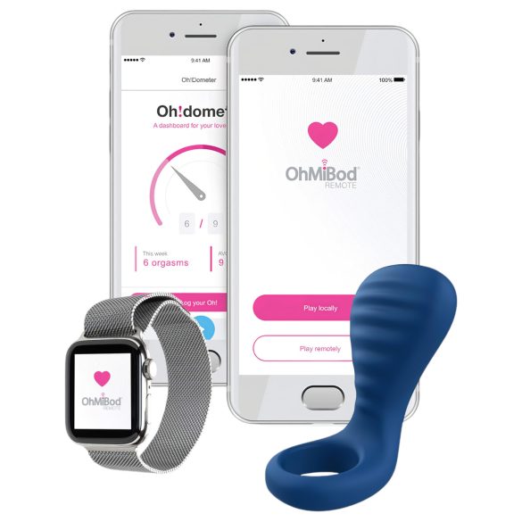 OHMIBOD Bluemotion Nex 3 - smart, vibrerende penisring (blå)