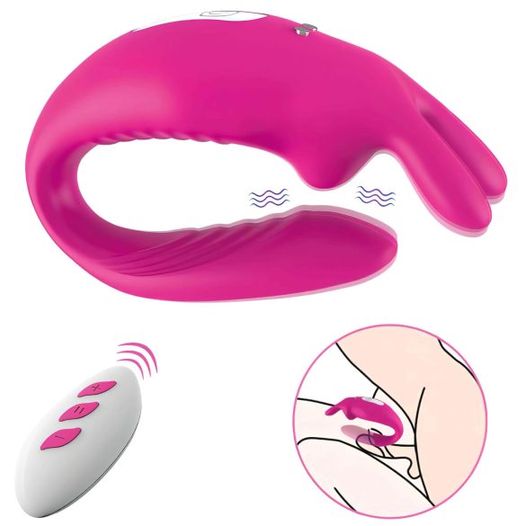 Aixiasia Hera - trådløs parvibrator med oppladning (rosa)