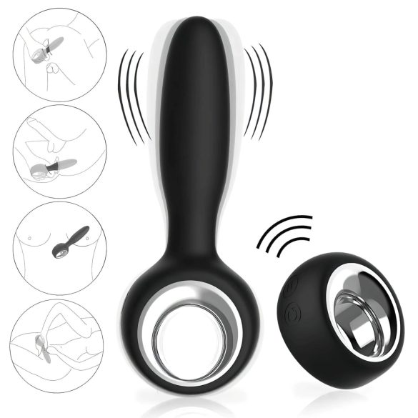 Aixiasia Dylon-Remote - trådløs, oppladbar analvibrator (svart)