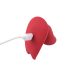 Magic Motion Umi - smart, oppladbar strap-on vibrator (rød)