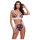 Baci - Blomstret blonde-bh-sett med høy midje - M/L