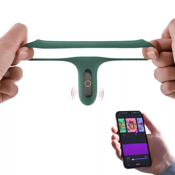 Magic Motion Rise - App-styrt vibrasjonsring for penis, for menn (grønn)