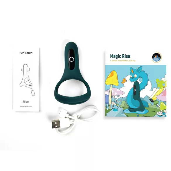 Magic Motion Rise - App-styrt vibrasjonsring for penis, for menn (grønn)