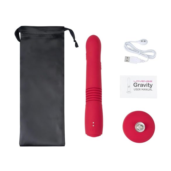 LOVENSE Gravity - oppladbar, støtende vibrator (rød)