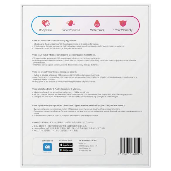 LOVENSE Vulse - smart rød vibrerende egg