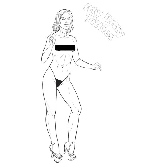 WoodRocket - Bryst, bryst, bryst - voksen fargebok