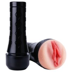   Tracy’s Dog 3D Stroker - naturtro vagina i etui (svart-natur)