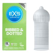 Ribbed and dotted condom Ribbed and dotted condom